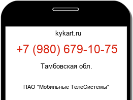 Информация о номере телефона +7 (980) 679-10-75: регион, оператор