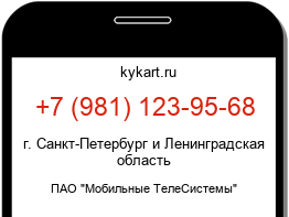Информация о номере телефона +7 (981) 123-95-68: регион, оператор