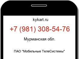 Информация о номере телефона +7 (981) 308-54-76: регион, оператор