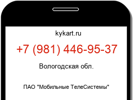 Информация о номере телефона +7 (981) 446-95-37: регион, оператор