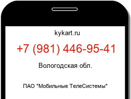 Информация о номере телефона +7 (981) 446-95-41: регион, оператор