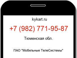 Информация о номере телефона +7 (982) 771-95-87: регион, оператор