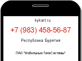Информация о номере телефона +7 (983) 458-56-87: регион, оператор