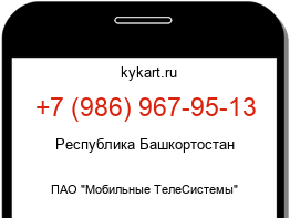 Информация о номере телефона +7 (986) 967-95-13: регион, оператор