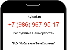 Информация о номере телефона +7 (986) 967-95-17: регион, оператор