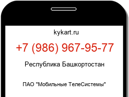 Информация о номере телефона +7 (986) 967-95-77: регион, оператор