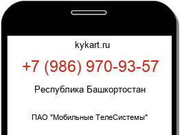Информация о номере телефона +7 (986) 970-93-57: регион, оператор