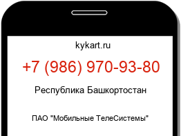 Информация о номере телефона +7 (986) 970-93-80: регион, оператор