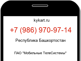 Информация о номере телефона +7 (986) 970-97-14: регион, оператор