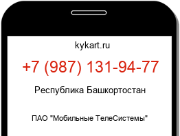 Информация о номере телефона +7 (987) 131-94-77: регион, оператор
