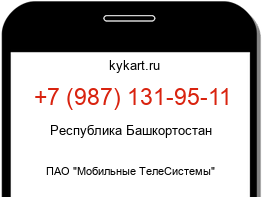 Информация о номере телефона +7 (987) 131-95-11: регион, оператор