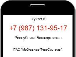 Информация о номере телефона +7 (987) 131-95-17: регион, оператор