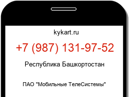 Информация о номере телефона +7 (987) 131-97-52: регион, оператор