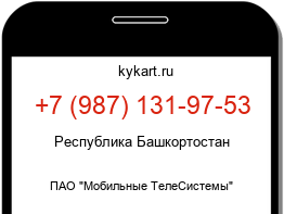 Информация о номере телефона +7 (987) 131-97-53: регион, оператор