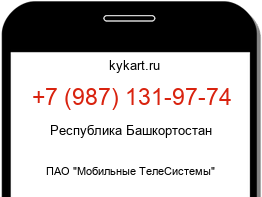 Информация о номере телефона +7 (987) 131-97-74: регион, оператор