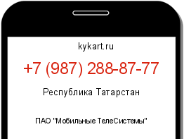 Информация о номере телефона +7 (987) 288-87-77: регион, оператор