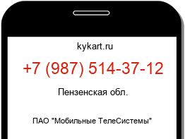 Информация о номере телефона +7 (987) 514-37-12: регион, оператор