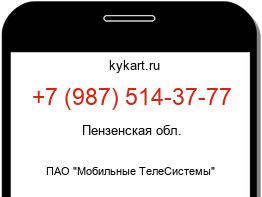 Информация о номере телефона +7 (987) 514-37-77: регион, оператор