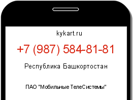Информация о номере телефона +7 (987) 584-81-81: регион, оператор