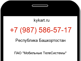 Информация о номере телефона +7 (987) 586-57-17: регион, оператор