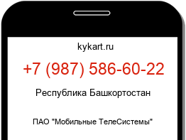 Информация о номере телефона +7 (987) 586-60-22: регион, оператор