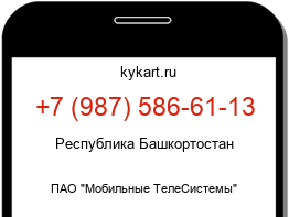Информация о номере телефона +7 (987) 586-61-13: регион, оператор