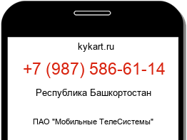 Информация о номере телефона +7 (987) 586-61-14: регион, оператор