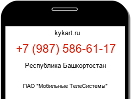 Информация о номере телефона +7 (987) 586-61-17: регион, оператор