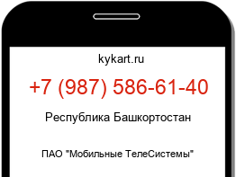 Информация о номере телефона +7 (987) 586-61-40: регион, оператор