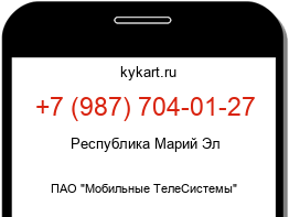 Информация о номере телефона +7 (987) 704-01-27: регион, оператор