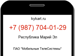 Информация о номере телефона +7 (987) 704-01-29: регион, оператор