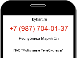 Информация о номере телефона +7 (987) 704-01-37: регион, оператор