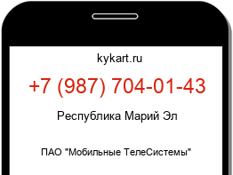 Информация о номере телефона +7 (987) 704-01-43: регион, оператор