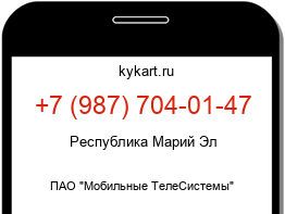 Информация о номере телефона +7 (987) 704-01-47: регион, оператор