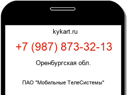 Информация о номере телефона +7 (987) 873-32-13: регион, оператор