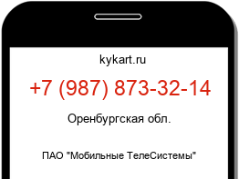 Информация о номере телефона +7 (987) 873-32-14: регион, оператор