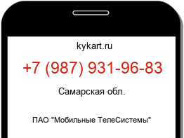 Информация о номере телефона +7 (987) 931-96-83: регион, оператор
