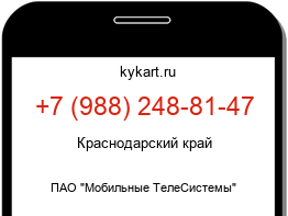 Информация о номере телефона +7 (988) 248-81-47: регион, оператор