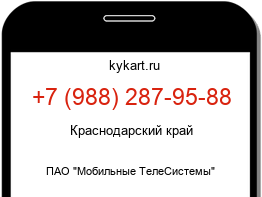 Информация о номере телефона +7 (988) 287-95-88: регион, оператор