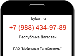 Информация о номере телефона +7 (988) 434-97-89: регион, оператор