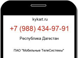 Информация о номере телефона +7 (988) 434-97-91: регион, оператор