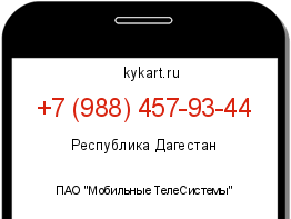 Информация о номере телефона +7 (988) 457-93-44: регион, оператор