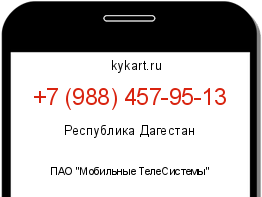 Информация о номере телефона +7 (988) 457-95-13: регион, оператор