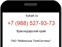 Информация о номере телефона +7 (988) 527-93-73: регион, оператор