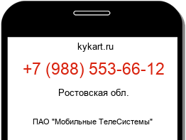 Информация о номере телефона +7 (988) 553-66-12: регион, оператор