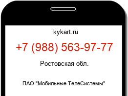Информация о номере телефона +7 (988) 563-97-77: регион, оператор