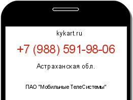 Информация о номере телефона +7 (988) 591-98-06: регион, оператор