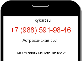 Информация о номере телефона +7 (988) 591-98-46: регион, оператор