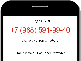 Информация о номере телефона +7 (988) 591-99-40: регион, оператор