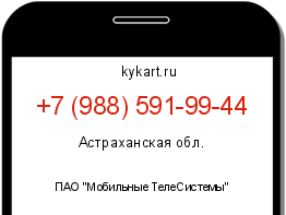 Информация о номере телефона +7 (988) 591-99-44: регион, оператор